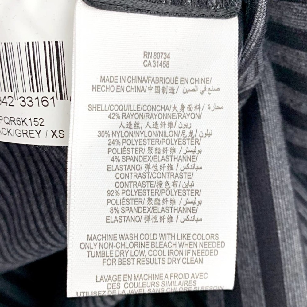 BCBGMAXAZRIA 2-Piece Striped Contrast Sheath Dress in Black & Grey - Picture 6 of 6
